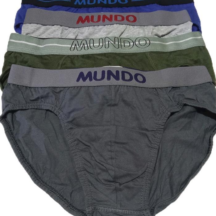 3 PCS CELANA DALAM PRIA MUNDO BARANG STOK PABRIK HARGA Poliester Katun Celana Dalam Pria Polos Nyama