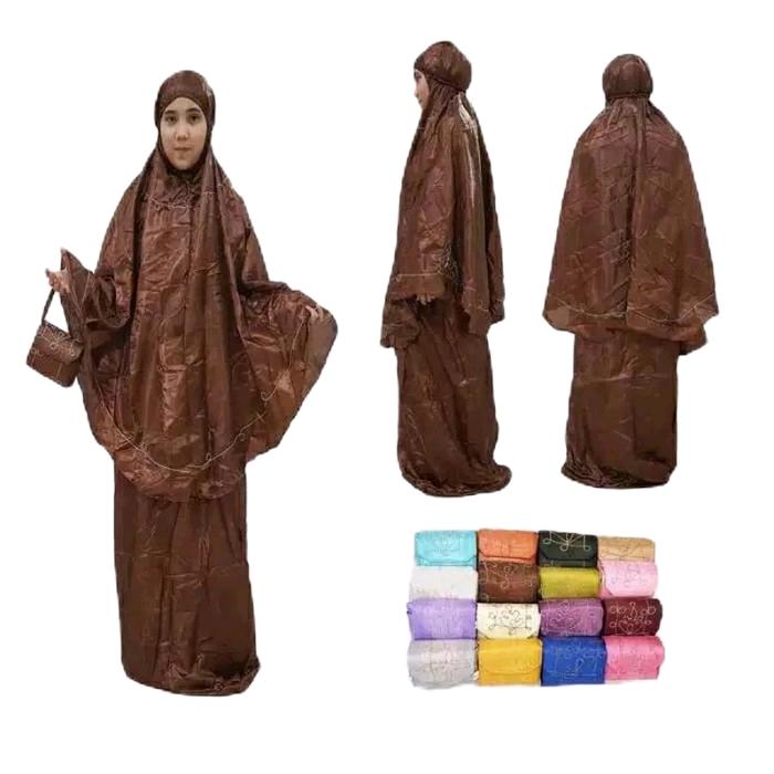 Mukena / Mukenah / Rukuh Parasit Parasut Abutai Abutay Travelling Dewasa