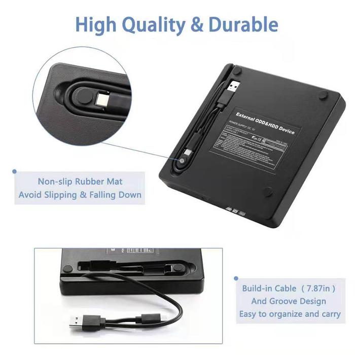 CD Player Driver DVD Eksternal DVD-RW USB 3.0 Type-c Interface CD