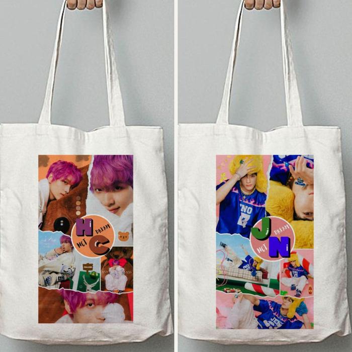 Totebag Tote bag NCT Dream Candy Mini Album Aesthetic Kpop Korea Kanvas Wanita Tas Laptop Goodie Bag
