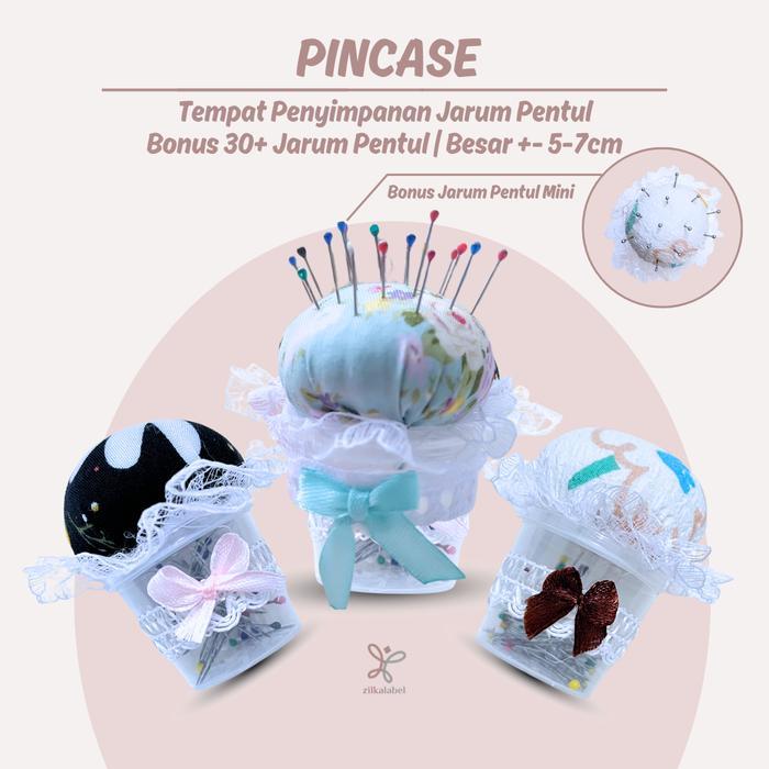 Promo Pincase Pincushion Busa Bantalan Wadah Tempat Jarum Pentul Peniti Hijab Jilbab Lucu Shabby Chi