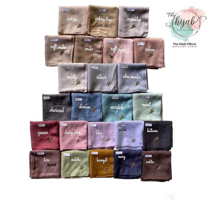 HIJAB SEGIEMPAT SANDI MORSE LASER CUT VOAL WAFFLE BY AZARA KERUDUNG GROSIR TERMURAH LC TERLARIS
