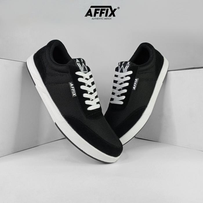 Affix Authentic Merch | Sepatu Sneakers Pria Brand Lokal Original | Warna Hitam | Size 39-43 | AFX-0