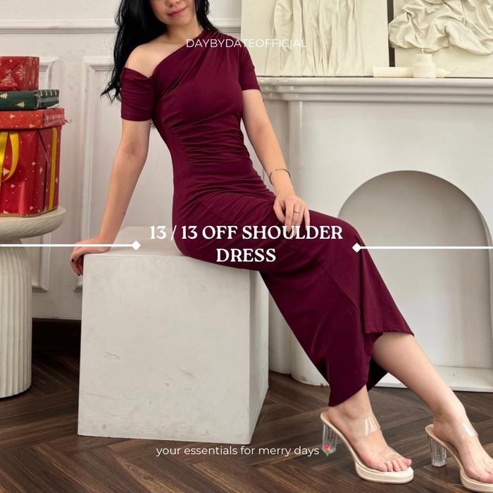 13 / 13 Off Shoulder Dress | Daybydate | Knit Dress Off Shoulder Dress