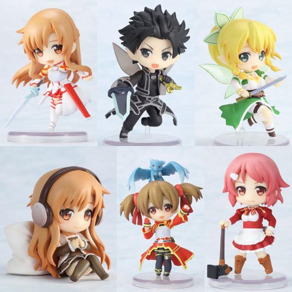 Action Figure Anime SAO Sword Art Online Fairy Dance Kirito Asuna Lego