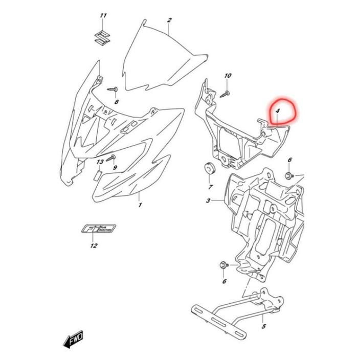 Bracket Breket Cover Speedometer satria fu injeksi orifginal Brace Meter Housing satria fu injek ori