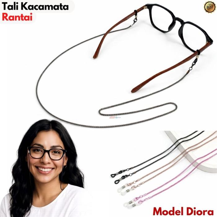 Tali Gantungan Rantai Kacamata Masker Strap Titanium Anti Jatuh Pria Wanita Diora
