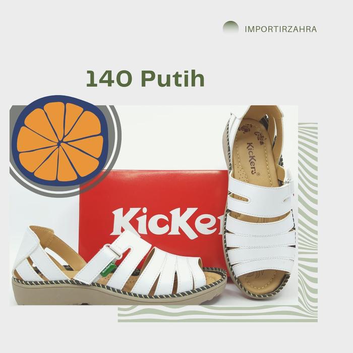 Kickers Sepatu Sandal Casual Wanita Warna Putih - 140