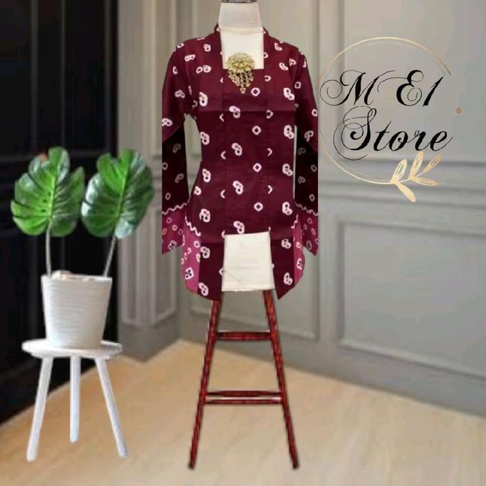 New Atasan Kebaya Kutu Baru Jumputan Dress Wanita