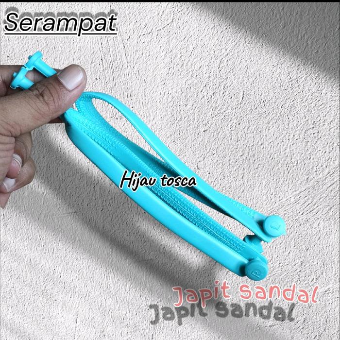 TALI JAPIT SRAMPAT sandal CEWEK MOTIF FLIPPER/FILPPER/Fipper .Rubber tali karet L kanan R kiri Hijau