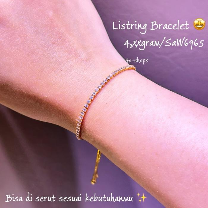 Gelang Listring Serut Mas Kuning Kadar 700 Asli Emas