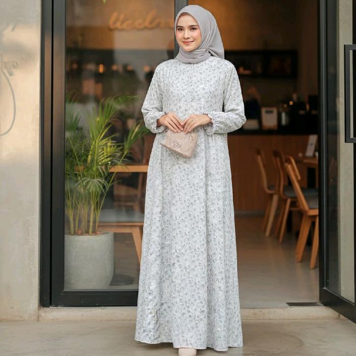 Gamis Terbaru Geyya Dress Gamis Motif Bahan Cotton Deanara My Zahir Size M L XL XXL Gamis Lebaran