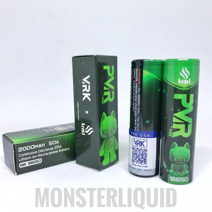 BATTERY PVR 18650 2000MAH 50A BY VRK X TRML BATERAI AUTHENTIC