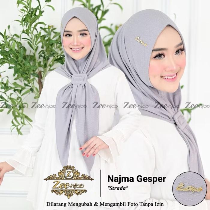 Bergo Malay Gesper Strada Jilbab Instan Gesper Strada bahan adem