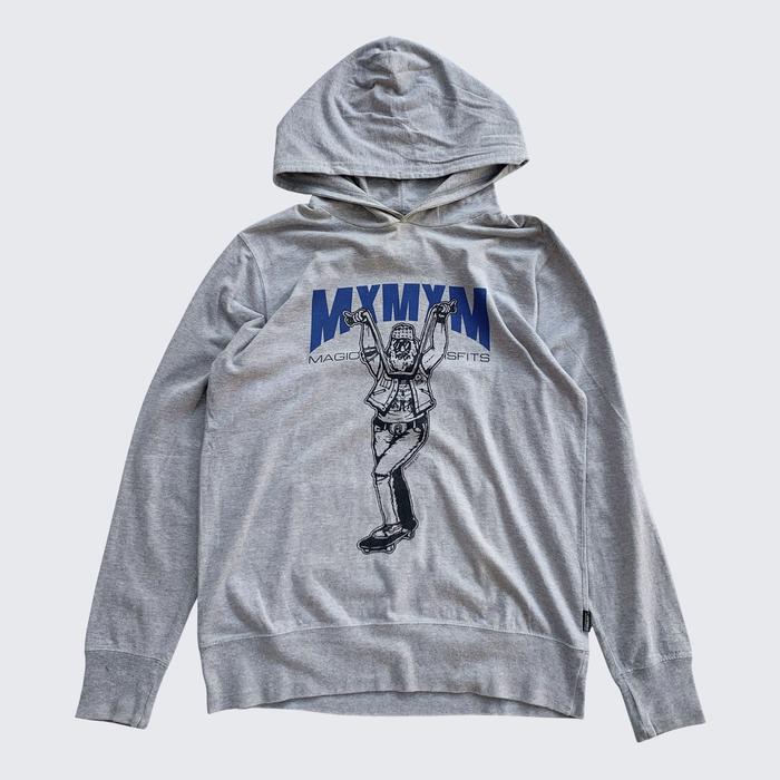 Grey Blue MXMXM Magical Mosh Misfits Skateboards Japan Flipped Hoodie - Unisex - M