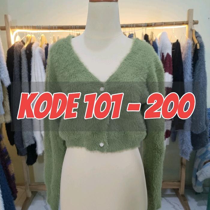 ATASAN WANITA BULU FUZZY ANGGORA Knitwear Baju Cardigan Panjang Outer Katun Dewasa