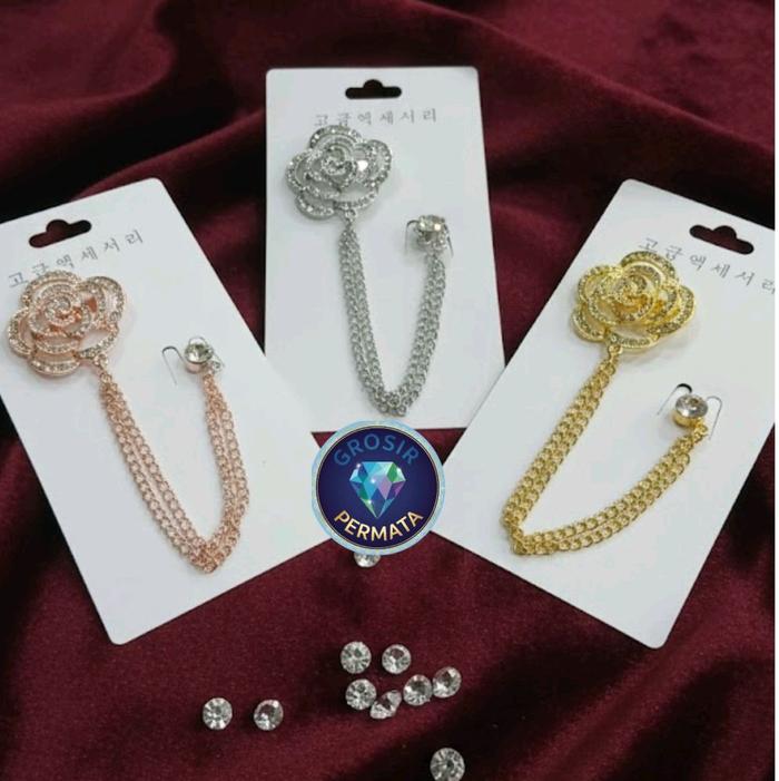 Bros pin klip bunga classic
