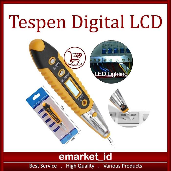 EM Tespen Digital LED AH40 / AC-DC Obeng Test Pen Display / Listrik Tester Voltage Screwdriver