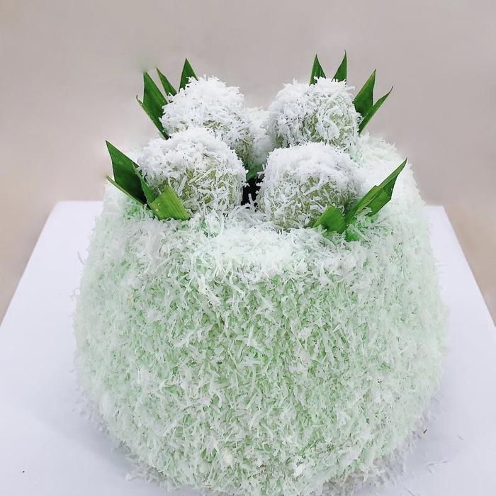Chiffon Pandan Klepon Cake - Tanpa Pengawet