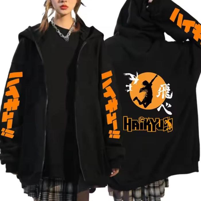 Jaket Haikyuu Karasuno fly high manga anime