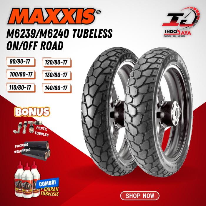 Promo / Terlaris BAN MAXXIS M6239 / M6240 ( 70/90 - 80/90 - 90/80 - 90/90 - 100/80 - 110/80 - 120/80