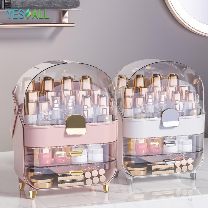 YESALL Rak Skincare Portable Aesthetic Anti Debu Serbaguna - Rak Makeup Kosmetik Estetik Transparan