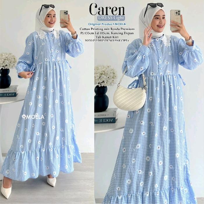 CAREN dress MOELA | maxi dress katun | gamis premium