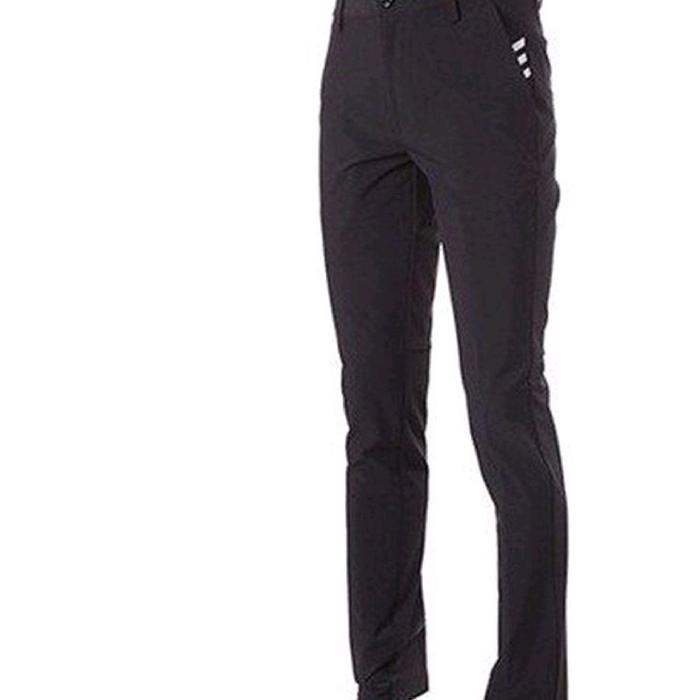 Adidas Mens Spell Out Stripes Slim Straight Golf Pant -Black