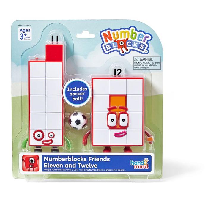 Hand2Mind - Numberblocks Friends Eleven and Twelve, Numberblocks 11 Dan 12, Mainan Edukatif Anak