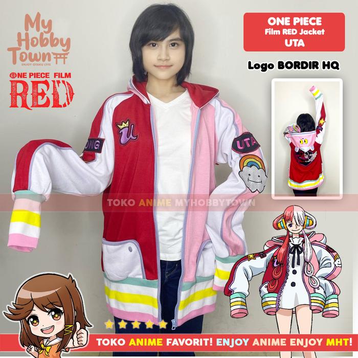 Jaket Anime One Piece Red Uta Utahime Kostum Cosplay Hoodie