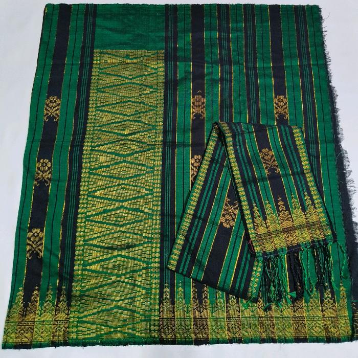 Songket Tenun Batubara Set Sarung dan Selendang Tenunan Batubara Kualitas Premium