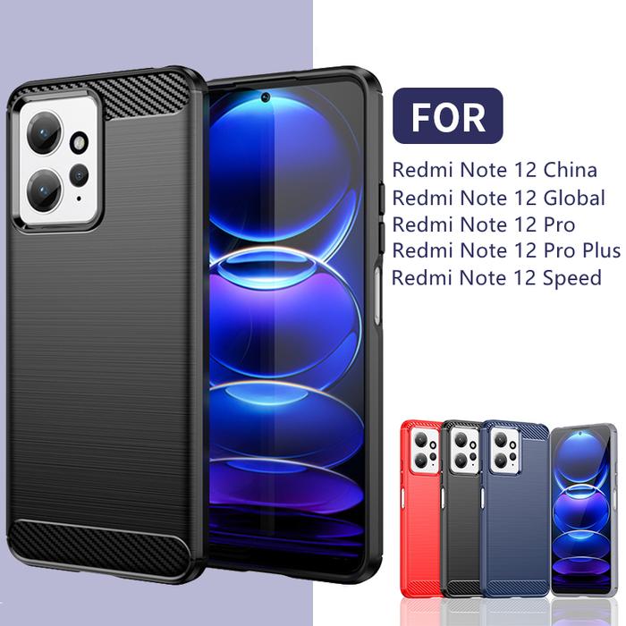 For Redmi Note 12 Case Cover Redmi Note 12 Pro Plus Capas Carbon
