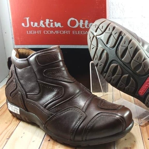 Ada sepatu boots kulit asli pria justin otto as 831