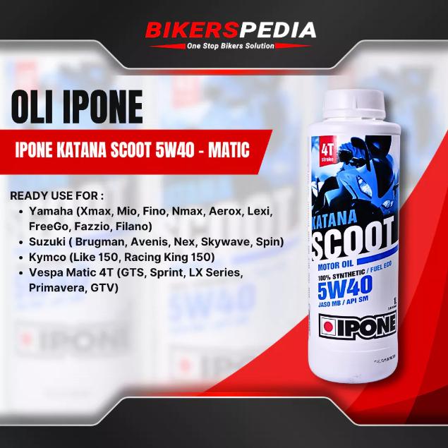 Oli Ipone Katana Scoot 5W40 - Oli motor Matic