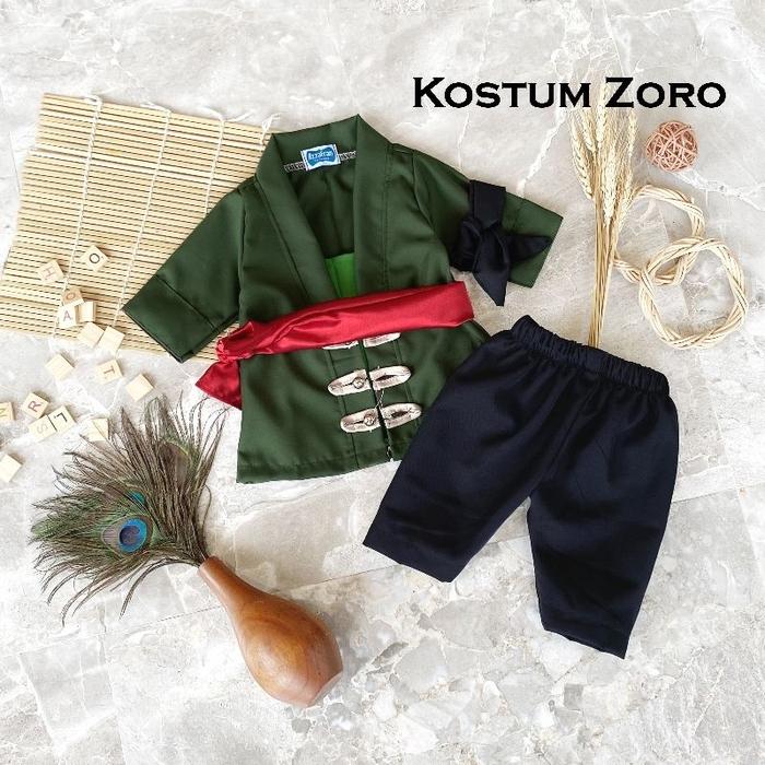 kostum zoro anak dan dewasa/baju zoro anak/zoro costume