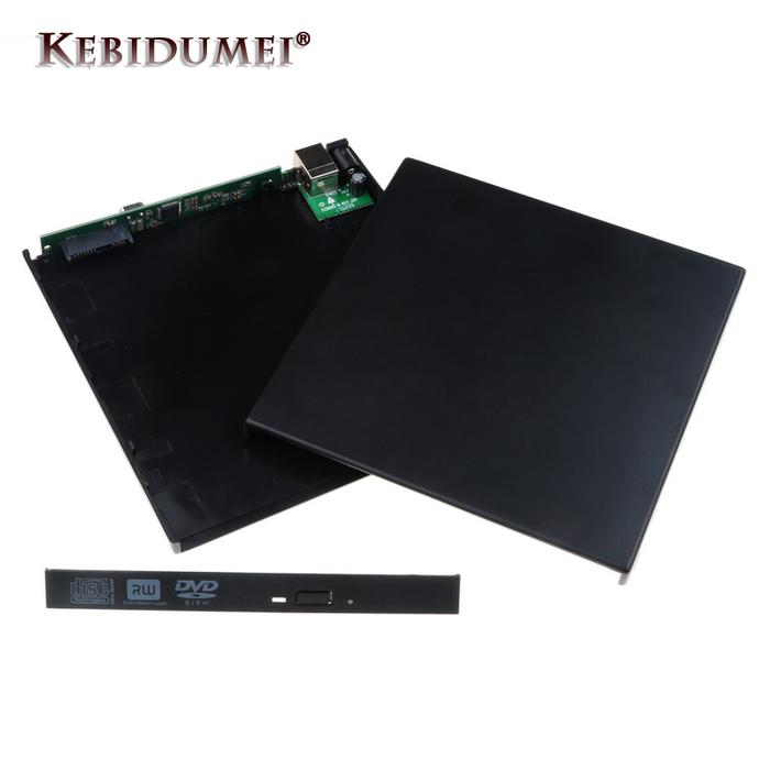 Hot 12.7mm SATA External Case USB 2.0 DVD CD DVD-Rom Case For Laptop