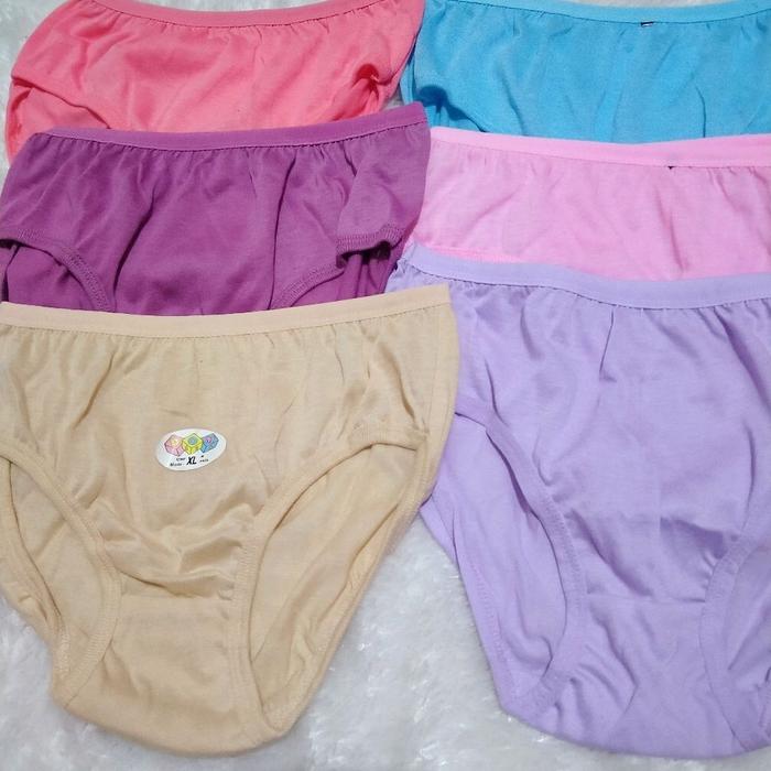 09 CELANA DALAM WANITA POLOS KARET BAGUS ELASTIS