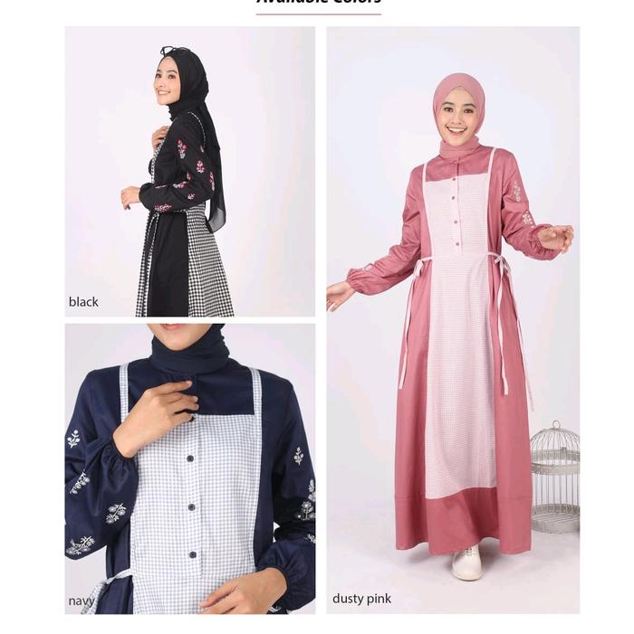 DANNIS GAMIS ABAYA DEWASA TERBARU (NAVY.HITAM.PINK)