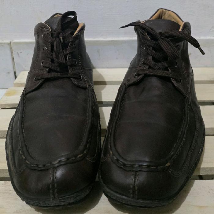 Sepatu Geox Respira world PCT Patent brown leather original second size 46 insole 30