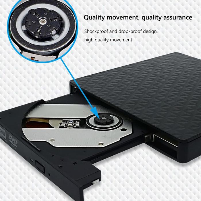 Drive Optik Eksternal USB Type-c Pembaca DVD Portabel CD DVD +/RW