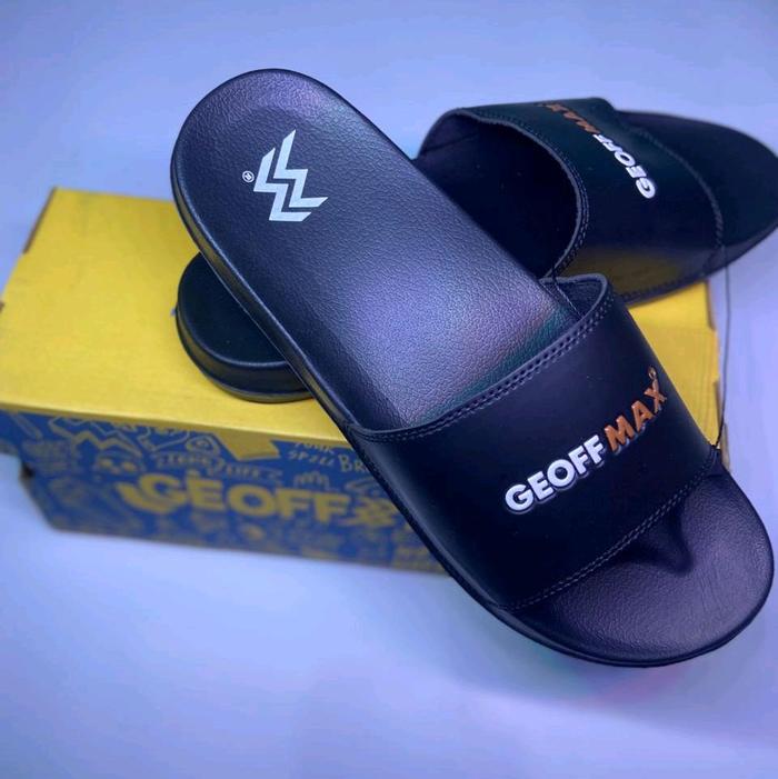 Geoff Max - Wigora Black | Sandal Slop Slipper Pria Wanita
