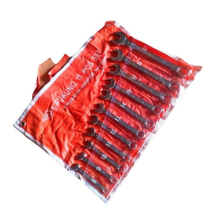 KUNCI RING PAS SET MURAH 12 PCS UK 8-24MM FUKUNG