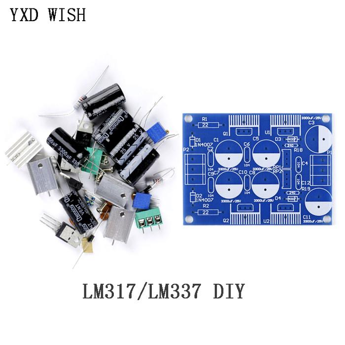 DIY LM317/LM337 Modul Daya Kit DC 1.25-37V Sakelar Regulator Tegangan