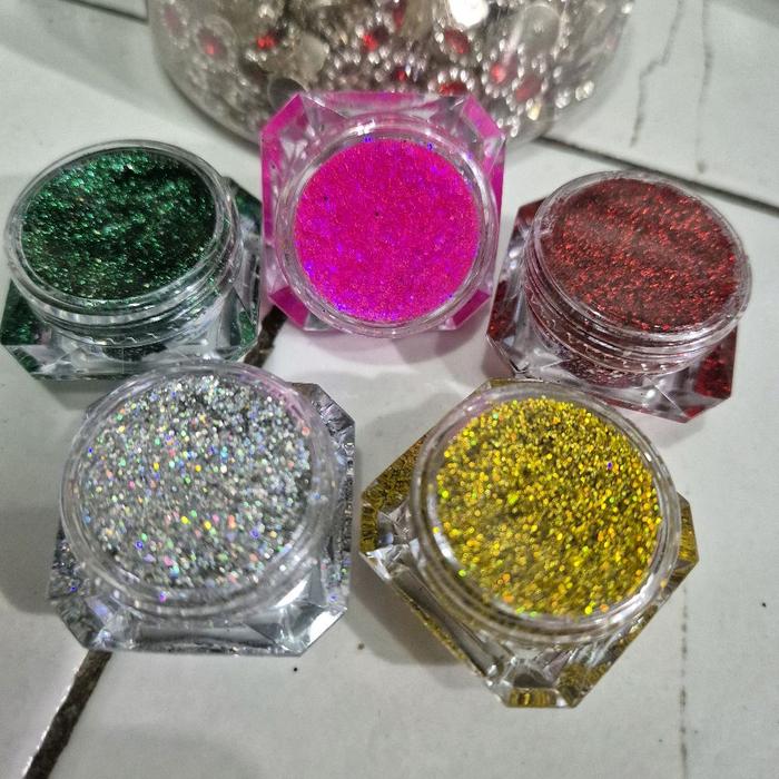 glitter cream tanpa lem, glitter cream 5 gram