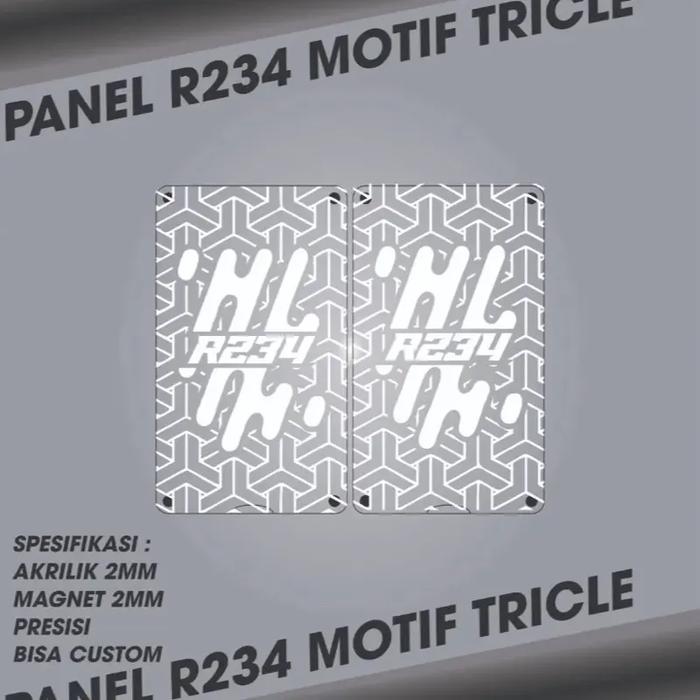 Akrilik panel untuk R233 / R234 clear/bening motif