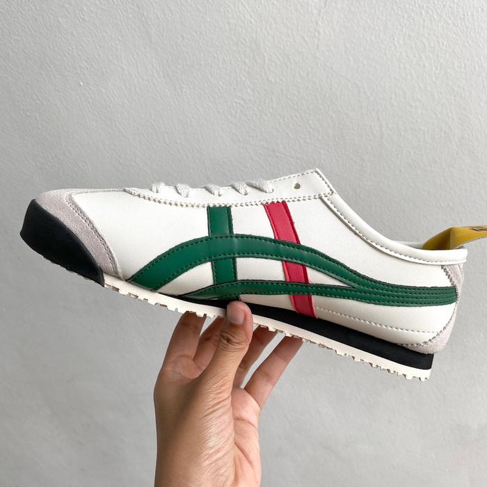 Mexico 66 white green red | sepatu onsu otsuka terbaru kekinian | slip on
