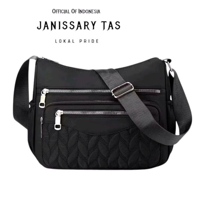 Janissary - Shafira Selempang Wanita Motif Bordir Tersedia Banyak Ruang - Sling Bag Cewek Anti Air B