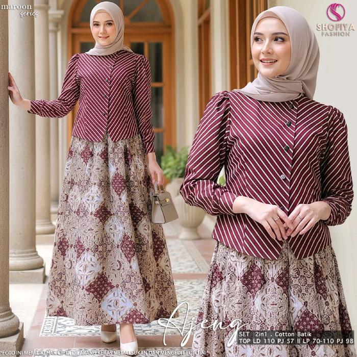 AJENG SETELAN ROK BATIK BY SF / ONESET TOP SET ROK OFFICE BATIK KERJA KANTORAN