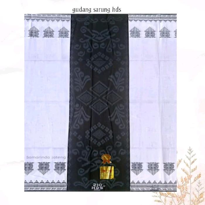 Sarung K Sarung HDS Samarinda 210 Original Dewasa PUith & Batik Hitam Muslim Nyaman Pria Ketjubung B