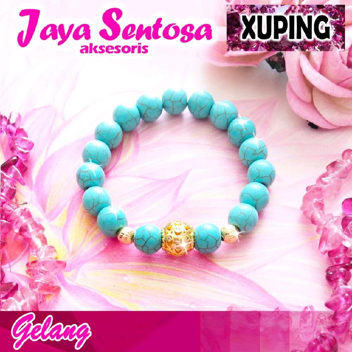 Xuping Gelang Batu 10mm Bola 6mm Liontin Bola Sangkar